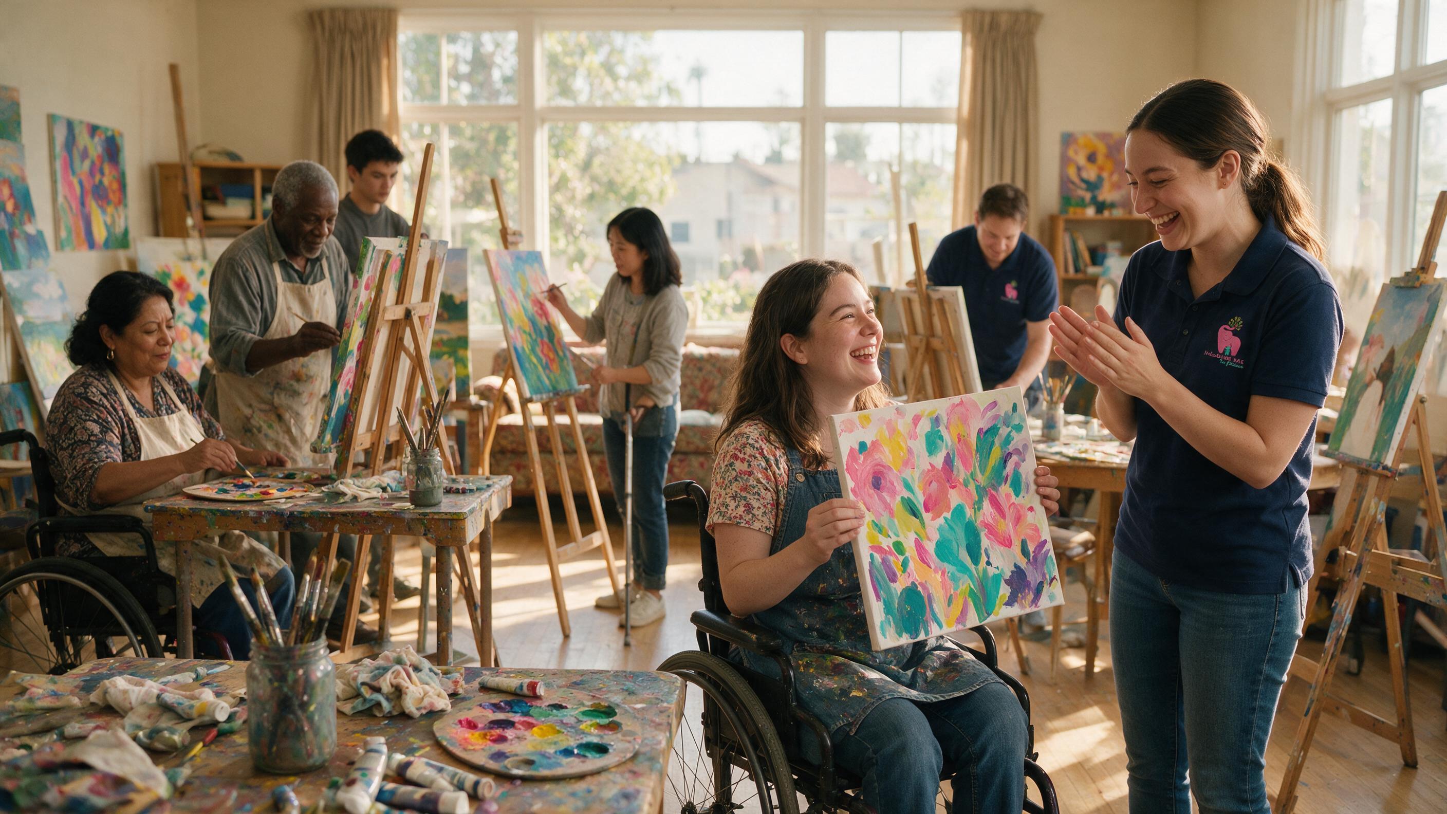 Jasmine in her weekly art class